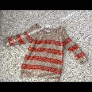 Orange & tan sweater size small